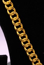 22K YELLOW GOLD 8 MM BRACELET HEAVY LINK CHAIN BRACELET UNISEX HANDMADE ... - £2,086.39 GBP+