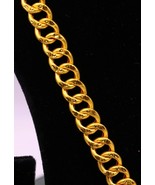 22K YELLOW GOLD 8 MM BRACELET HEAVY LINK CHAIN BRACELET UNISEX HANDMADE ... - $3,994.02 CAD+