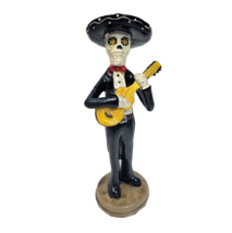 Day Of The Dead Skeleton Mariachi Figure Guitar Player Black by Ashland  7&quot; - £12.04 GBP