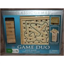 2007 Cardinal Classic Games Wooden Game Duo - Labyrinth &amp; Tumbling Tower... - $12.00