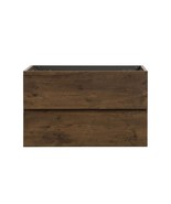 Alice 36&quot; Walnut Wall Cabinet w/ 2 Drawers - $509.99