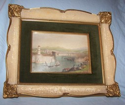 Vintage Sungott Art Studio Framed Original Antique Engraving Picture-12 1/2 x 10 - £21.69 GBP