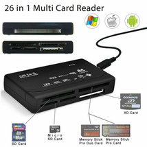 5 Pcs 26-In-1 USB 2.0 High Speed Black Memory Card Reader for CF XD SD MS SDHC - £12.38 GBP