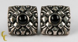 Scott Kay .925 Silver/Onyx Square Ornate Designer Cufflinks - £275.05 GBP