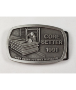 John Deere Foundry Waterloo Iowa Core Setter 1991 Pewter Belt Buckle Spe... - $1,142.94 MXN
