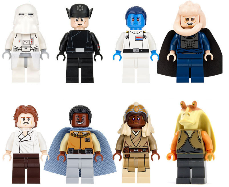 8pcs/set Star Wars Grand Admiral Thrawn Stormtrooper Jar Jar Binks Minifigures