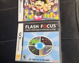 LOT OF 2: CARNIVAL GAMES +FLASH FOCUS (Nintendo DS) COMPLETE/ VERY NICE - $5.93
