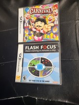Lot Of 2: Carnival Games +Flash Focus (Nintendo Ds) COMPLETE/ Very Nice - £4.68 GBP