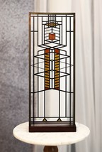 Frank Lloyd Wright Robie House Window 51 Stained Glass Wall Or Desktop Plaque - £59.63 GBP