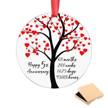 Fipsieneml 5th Anniversary Acrylic Ornament 5 Year Couples HL-AC-12 - $178.41 MXN Fipsieneml 5th Anniversary Acrylic Ornament 5 Year Couples HL-AC-12 - $178.41 MXN