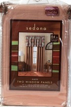 1 Package Sedona 42&quot; X 84&quot; Amos Brick 100% Polyester 2 Count Window Panels - $20.99