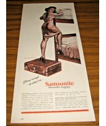 1945 Print Ad Samsonite Streamlite Luggage Sexy Lady Stands on Her Suitc... - $14.63