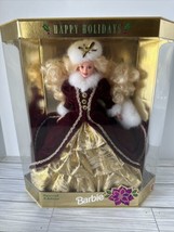Happy Holidays Special Edition 1996 Barbie Doll NIB 15646 Velvet Dress Blonde - £13.81 GBP