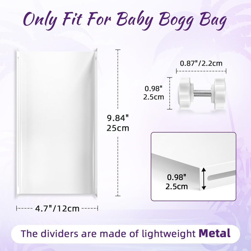Poyang 2 Pack for Baby Bogg Bag Divider Tray, Lightweight Metal Dividers for Bog Item image 4