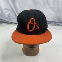 New Era Baltimore Orioles On-Field 59Fifty 7-1/4 Fitted Hat Black Orange MLB Cap - $16.69