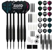 2 KOTO Black Brass Darts + 90 Pieces Accessories Darts 135.0 Grams 1020ep - $14.99