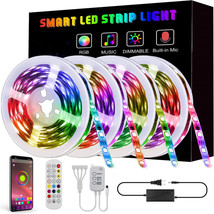 LED Strip Lights,65.6ft 20m 4X16.4ft Ultra-Long Smart Led Lights SMD 5050 RGB - $24.18