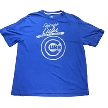 Chicago Cubs T-Shirt Men&#39;s 2XL Short Sleeve Blue Crew Neck Ring Spun Sof... - £10.11 GBP