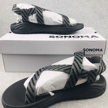 Sonoma Sandals Men&#39;s Size 10 Outdoor Hiking Sport Adjustable Strap￼ Gray - £17.05 GBP
