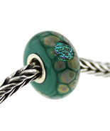 Authentic Trollbeads Glass 62021 Green Flower Mosaic - £14.86 GBP
