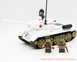 T-34 Tank WW2 USSR SovietRed Armyarmoured forces building brick set Snow... - £23.52 GBP