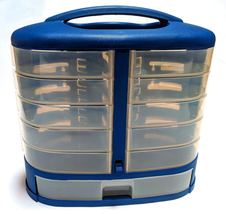 Compact 11-Drawer Storage Organizer - Blue - £31.55 GBP