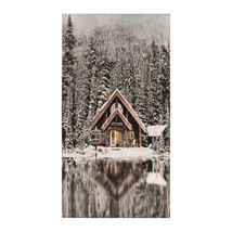 Wooden Winter Lake Lodge Plaque 17.5&quot;H - $54.38