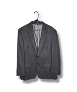 MICHAEL KORS Grey Windowpane Plaid Sport Coat Suit Blazer 44L 100% Wool - £32.35 GBP