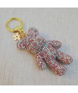 Twinkle Teddy Luxe Bag Charm Keychain Pink Aurora Borealis Crystal Bear - €21,25 EUR