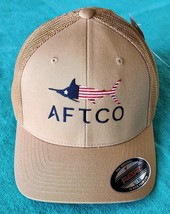 Aftco &quot;Red, White &amp; Blue Marlin&quot; Trucker Hat - Flexfit L-XL Fishing New &amp; Cool - £11.83 GBP