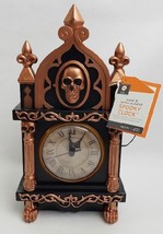 Spooky Village Haunted Halloween Animated Lighted Sound Motion Clock Black Gold - £43.75 GBP