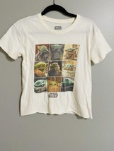 Star Wars Fifth Sun Baby Yoda Beige Short Sleeve  Graphic T-shirt Size S... - £17.32 GBP