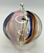 Vintage  Art Glass Twisted Blue Purple Green Maroon Ornament U257/2 - £31.59 GBP