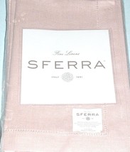 Sferra Festival Petal Pink Linen Dinner Napkins Hemstitched 20x20&quot; SET/4... - $54.35