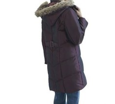Women&#39;s winter fur hooded Chevron parka down coat jacket plus fits size ... - $179.99
