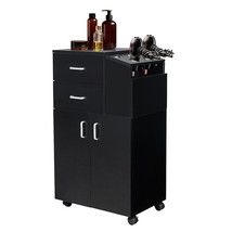 Salon Trolley Cart with Wheels, Salon Station Rolling Cart with 5 Hair Dryer Hol - £231.16 GBP