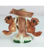 Vintage 1960s Squirrels In Tree Hanging Salt &amp; Pepper Shakers Japan - €16,52 EUR
