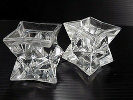 Vintage 1 Pair of AVON CRYSTAL CANDLE HOLDERS Over 24% FULL LEAD Rotated... - $6.92