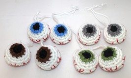 Crochet Eyeball Hand Made Eye Balls Ornament Key Chain Fun Gag Gift - Ch... - $10.00