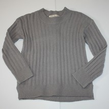 Pink Republic Girl&#39;s Gray Knit Sweater with Criss Cross Back size M 10 11 12 - £10.38 GBP