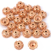 Bali Bead End Caps Copper Plated Beading 7mm Approx 24 - £12.77 GBP