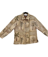 Erin London silk-look blazer women&#39;s medium - palm tree design - $15.72