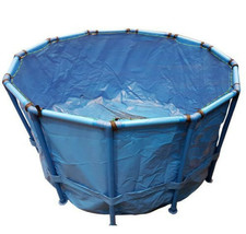 Koi Fish Show Tank Vat w/Black Net Cover, 6.5 FT Round x 3 FT Deep (200cmx100cm) - £320.66 GBP