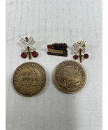 American Freedom Train Coin 3 Pins and Tonopah Goldfield Coin Lot Herita... - €34,11 EUR