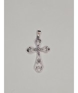 Silver 925 Fashion Cross Crucifex Charm Pendant - £14.06 GBP