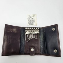 Nappa Vitello by Hugo Bosca Keyring Wallet Vintage Tri Fold Genuine Leather Case - £193.43 GBP