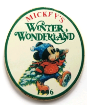 1996 Disney Mickey’s Winter Wonderland Pin Holiday Christmas Tree Mickey... - $12.99