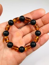 Natural  Baltic Amber Bracelet Multicolor Amber Beads Jewelry  bracelet pressed - £34.95 GBP