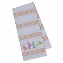 Kitchen Towel Design Imports Embroidered Bunnies Embellished 18 x 28 100... - £7.07 GBP