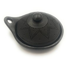 Round Saute Pan w/cover Diameter 6&quot; Handmade 100% Black Clay  Made in La... - $42.50